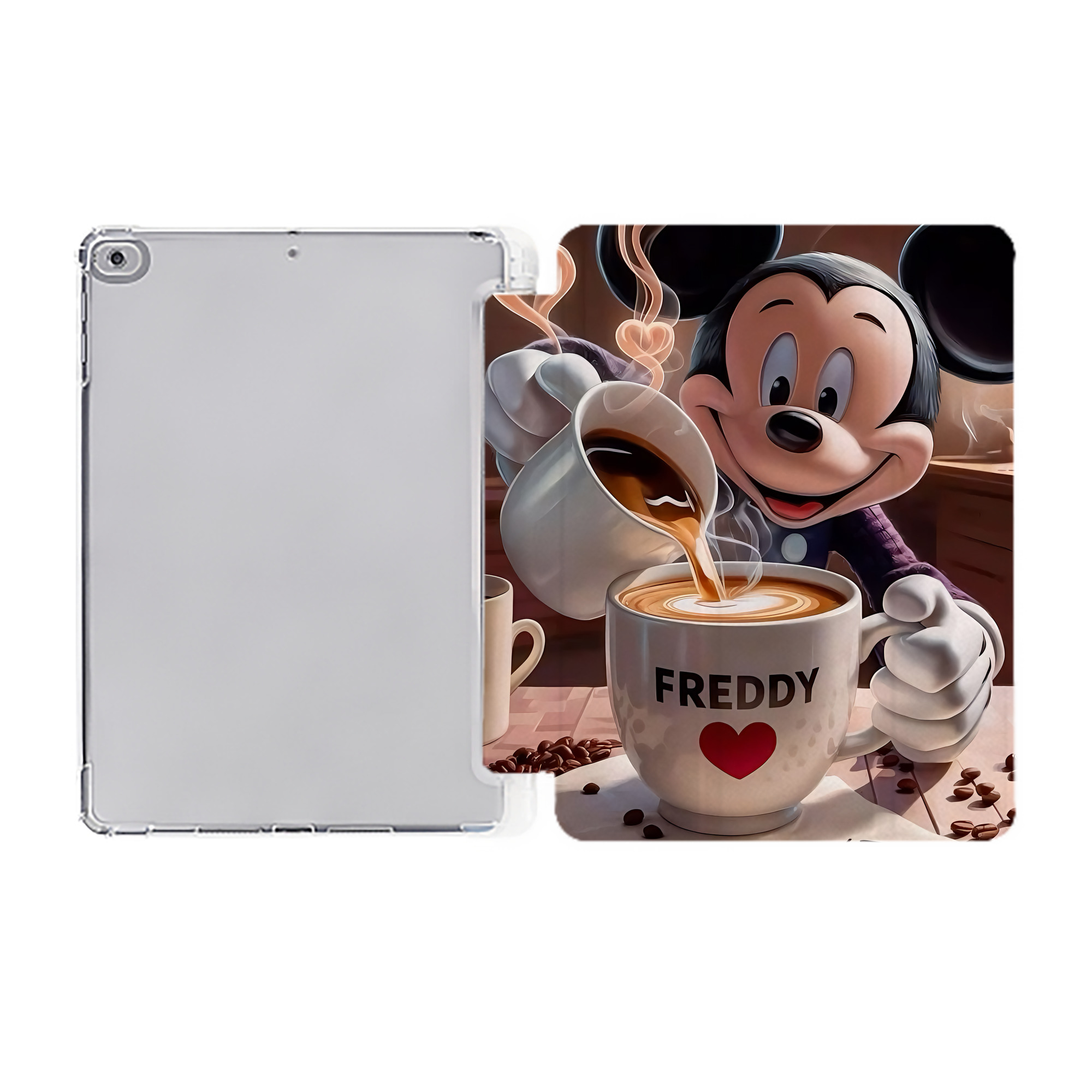 （画像用） ミッキーマウス Mickey Mouse IPad ケース ペン収納付き 三つ折りスタンド PUレザー×シリコン 対応機種9.5/10.5/10.9インチ